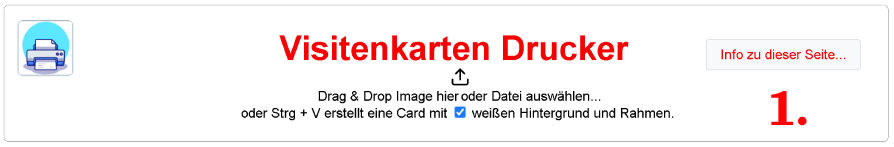 Kopfbereich der Anwendung