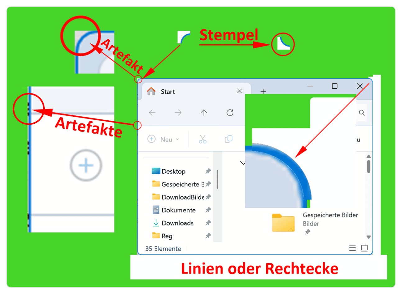 Beispiel für Stempeltechnik